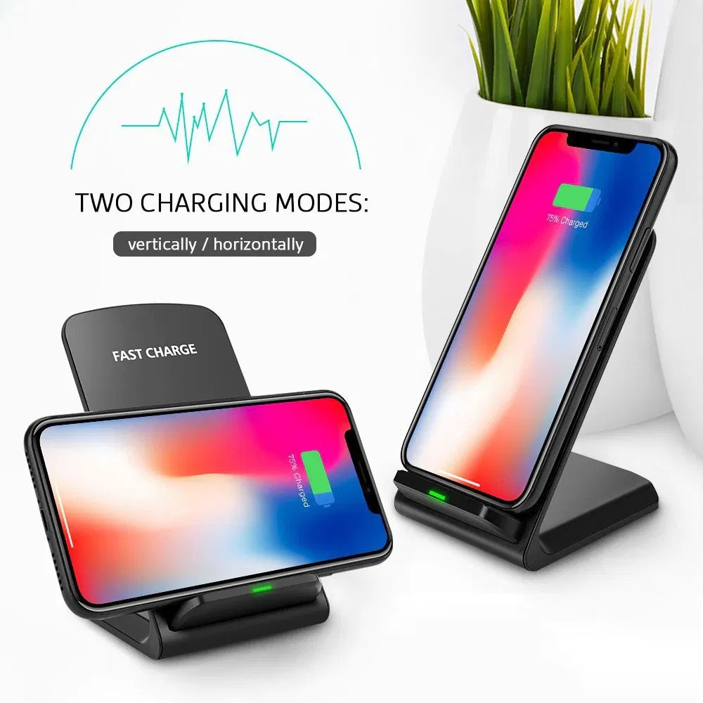 Fast Qi Wireless Charging Stand – Compatible with Samsung Galaxy & All Qi-Enabled Devices