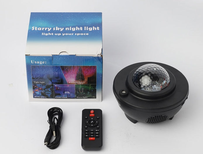 LED Bluetooth Music Projector Light – Starry Sky Ceiling Light with Speaker & Remote Control