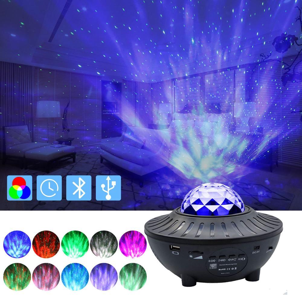 LED Bluetooth Music Projector Light – Starry Sky Ceiling Light with Speaker & Remote Control