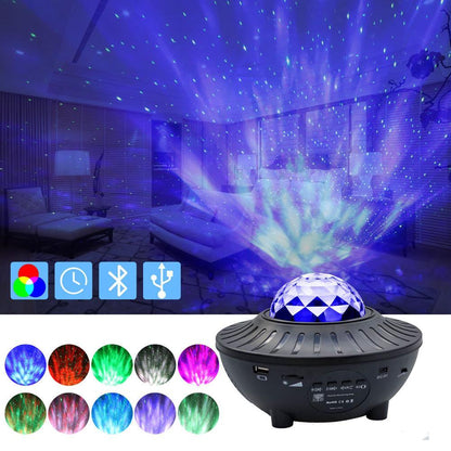 LED Bluetooth Music Projector Light – Starry Sky Ceiling Light with Speaker & Remote Control