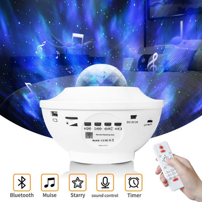 LED Bluetooth Music Projector Light – Starry Sky Ceiling Light with Speaker & Remote Control