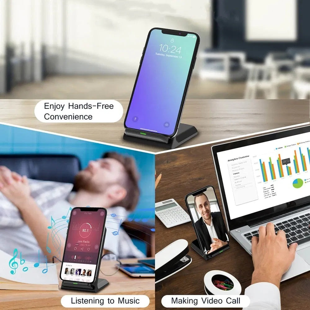 Fast Qi Wireless Charging Stand – Compatible with Samsung Galaxy & All Qi-Enabled Devices