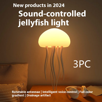 Jellyfish Night Light Lamp – LED Mood Light for Desk, Bedside, and Home Decor