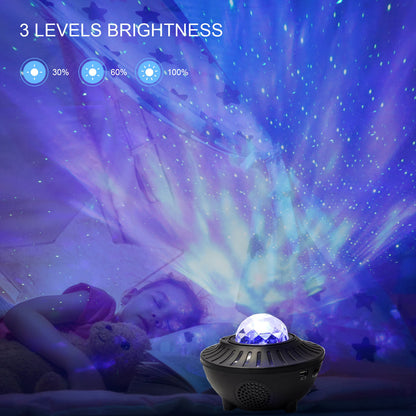 LED Bluetooth Music Projector Light – Starry Sky Ceiling Light with Speaker & Remote Control