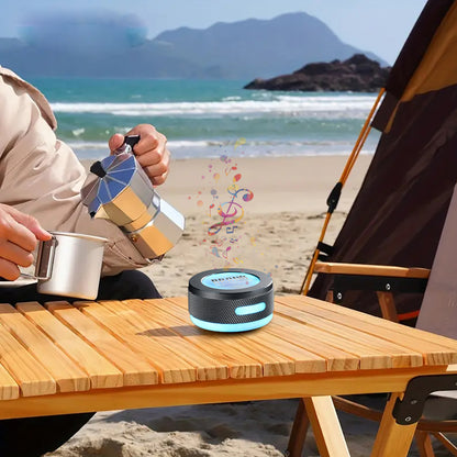 Mini Bone Conduction Bluetooth Speaker – Wireless Vibration Speaker with Colorful LED Light & Surface Adsorption